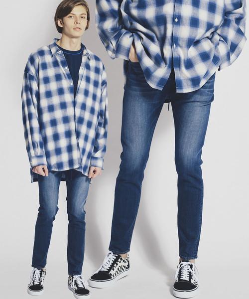 MONKEY TIME（モンキータイム）の「【店舗限定】＜monkey time＞ SHAVING ST DENIM JGGS/スキニーデニム（デニムパンツ・メンズ・ネイビー/ライトブルー/コバルトブルー・SMALL/MEDIUM/X-LARGE/LARGE）」の2枚目の写真