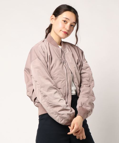 Alpha Industries（アルファインダストリーズ）の「【ALPHA】DROP L-2B（MA-1・レディース・アーミー/ブラック/ネイビー/ピンク・LARGE/MEDIUM）」の4枚目の写真