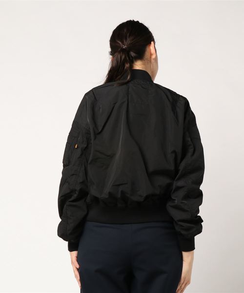 Alpha Industries（アルファインダストリーズ）の「【ALPHA】DROP L-2B（MA-1・レディース・アーミー/ブラック/ネイビー/ピンク・LARGE/MEDIUM）」の5枚目の写真
