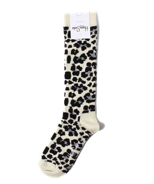 BEAUTY&YOUTH UNITED ARROWS(ビューティーアンドユースユナイテッドアローズ)の「BK Happy Socks レオパードソックス ◆(ソックス/靴下・キッズ・ホワイト・SMALL/MEDIUM/LARGE)」の1枚目の写真