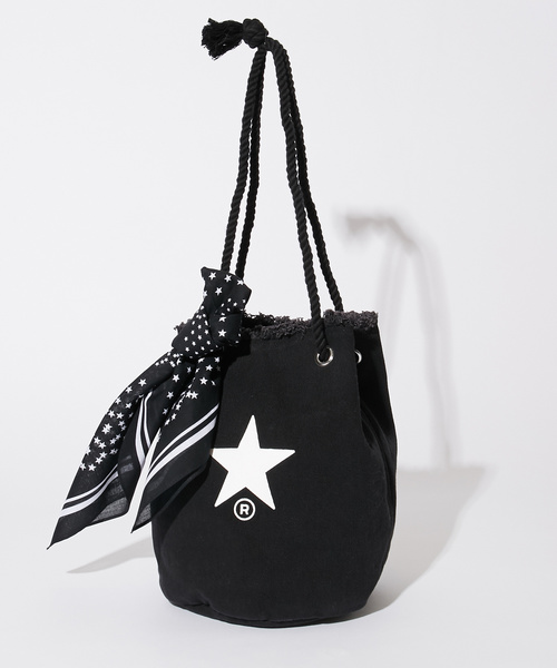 CONVERSE TOKYO（コンバーストウキョウ）の「CONVERSE TOKYO/コンバーストウキョウ バンダナ付きデニムバケットバッグ