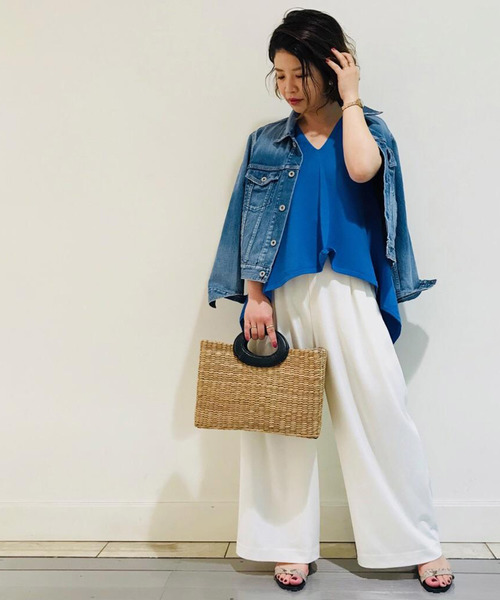 RIVE DROITE（リヴドロワ）の「バクアンクリ手バッグ（かごバッグ・レディース・イエロー/ブラック・FREE）」の11枚目の写真