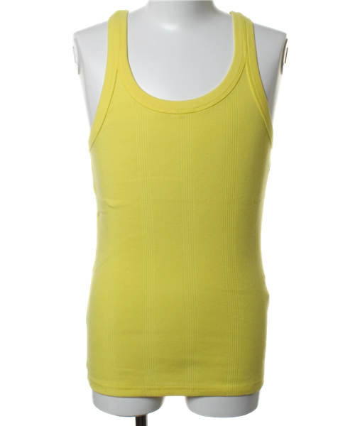 WEGO（ウィゴー）の「WEGO/フライステレコタンクトップ（無地）（タンクトップ・メンズ・ホワイト/ブラック/杢グレー/ネイビー/イエロー/レッド・MEDIUM/LARGE）」の6枚目の写真