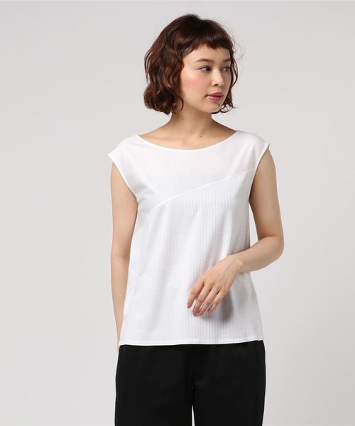 NOLLEY’S Sophi(ノーリーズソフィ)の「針抜きラウンドネックプルオーバーカットソー(Tシャツ/カットソー・レディース・ベージュ/ホワイト/ネイビー・38)」の6枚目の写真