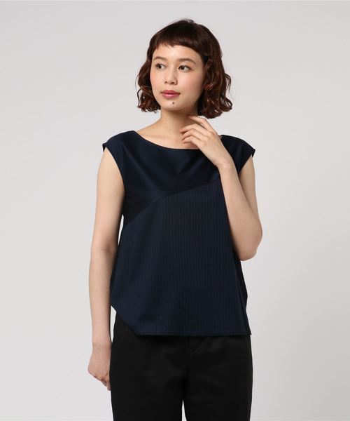 NOLLEY’S Sophi(ノーリーズソフィ)の「針抜きラウンドネックプルオーバーカットソー(Tシャツ/カットソー・レディース・ベージュ/ホワイト/ネイビー・38)」の7枚目の写真