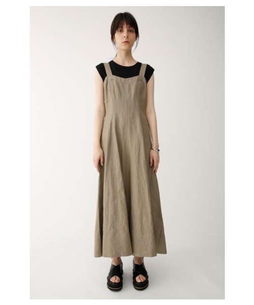 MOUSSY（マウジー）の「CAMI LONG DRESS（ワンピース・レディース・ブラック/レッド/ライトカーキ・1/2）」の3枚目の写真
