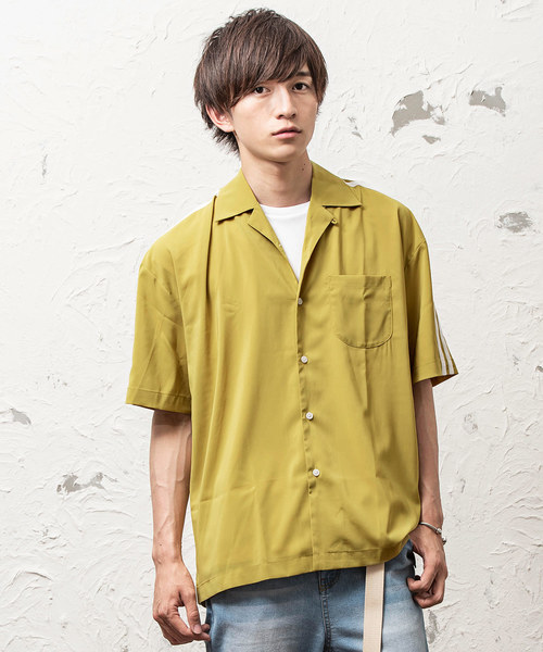 MinoriTY（マイノリティ）の「シルクポリオープンカラーシャツ　開襟シャツ（シャツ/ブラウス・メンズ・ブラック/パープル/ネイビー/マスタード/ブラック系その他/ブルー系その他/ブラック系その他2/ブルー系その他2・FREE）」の8枚目の写真