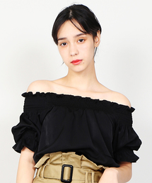 PUNYUS | 半袖オフショルダーブラウス(シャツ/ブラウス)