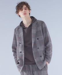 ABAHOUSE | 【セットアップ対応】ウールチェック2ボタンダブルジャケット(テーラードジャケット)