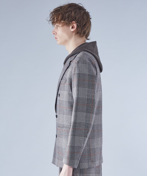 ABAHOUSE（アバハウス）の「【セットアップ対応】ウールチェック2ボタンダブルジャケット（テーラードジャケット・メンズ・ベージュ・46/48）」の3枚目の写真