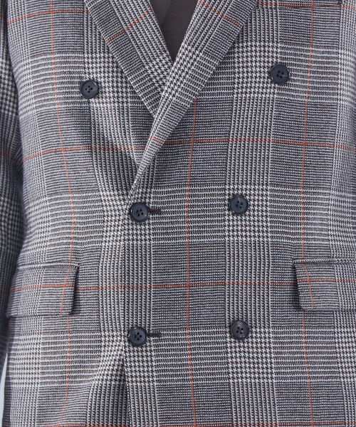 ABAHOUSE（アバハウス）の「【セットアップ対応】ウールチェック2ボタンダブルジャケット（テーラードジャケット・メンズ・ベージュ・46/48）」の10枚目の写真