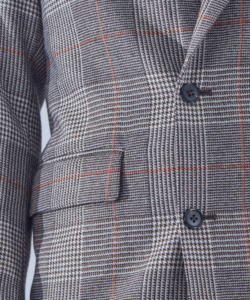 ABAHOUSE（アバハウス）の「【セットアップ対応】ウールチェック2ボタンダブルジャケット（テーラードジャケット・メンズ・ベージュ・46/48）」の11枚目の写真