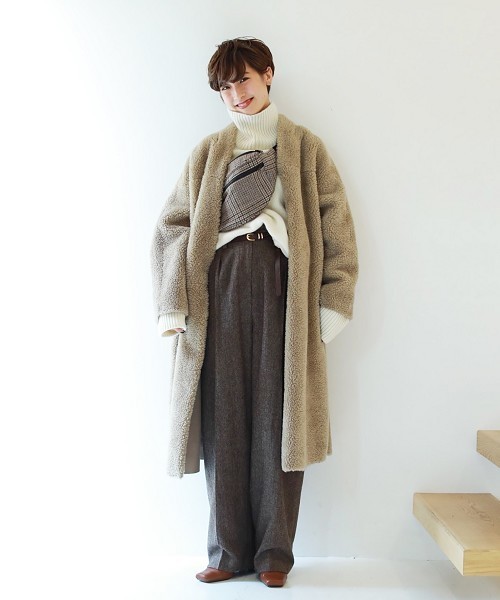 TODAYFUL（トゥデイフル）の「ツイードテーパードパンツ（その他パンツ・レディース・ブラウン/ネイビー・36inch/38inch）」の7枚目の写真