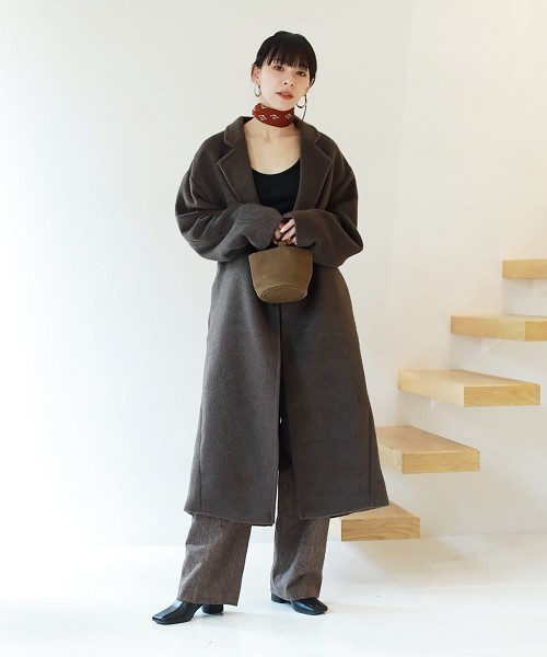 TODAYFUL（トゥデイフル）の「ツイードテーパードパンツ（その他パンツ・レディース・ブラウン/ネイビー・36inch/38inch）」の8枚目の写真