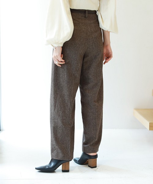 TODAYFUL（トゥデイフル）の「ツイードテーパードパンツ（その他パンツ・レディース・ブラウン/ネイビー・36inch/38inch）」の10枚目の写真