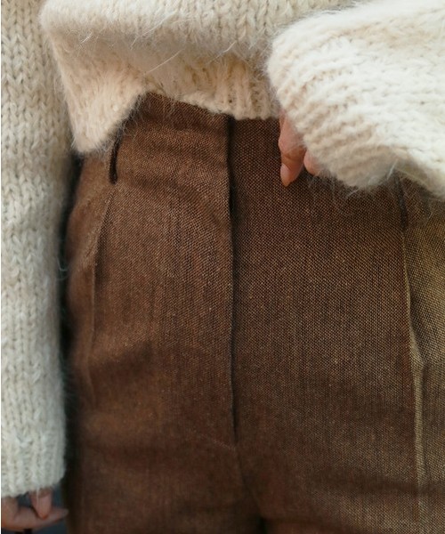 TODAYFUL（トゥデイフル）の「ツイードテーパードパンツ（その他パンツ・レディース・ブラウン/ネイビー・36inch/38inch）」の22枚目の写真