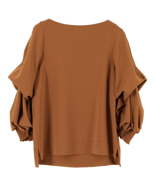 UR'S（ユアーズ）の「2WAYｽﾘｰﾌﾞﾌﾞﾗｳｽ（シャツ/ブラウス・レディース・アイボリー/ブラック/ライトブラウン/ワイン/ライトグレー/ブラック系その他/ベージュ/ライトグリーン/グレイッシュベージュ/ホワイト系その他・S/M/L）」の6枚目の写真