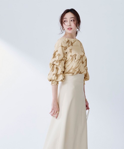 UR'S（ユアーズ）の「2WAYｽﾘｰﾌﾞﾌﾞﾗｳｽ（シャツ/ブラウス・レディース・アイボリー/ブラック/ライトブラウン/ワイン/ライトグレー/ブラック系その他/ベージュ/ライトグリーン/グレイッシュベージュ/ホワイト系その他・S/M/L）」の17枚目の写真