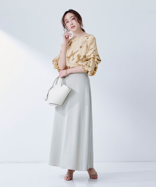 UR'S（ユアーズ）の「2WAYｽﾘｰﾌﾞﾌﾞﾗｳｽ（シャツ/ブラウス・レディース・アイボリー/ブラック/ライトブラウン/ワイン/ライトグレー/ブラック系その他/ベージュ/ライトグリーン/グレイッシュベージュ/ホワイト系その他・S/M/L）」の18枚目の写真