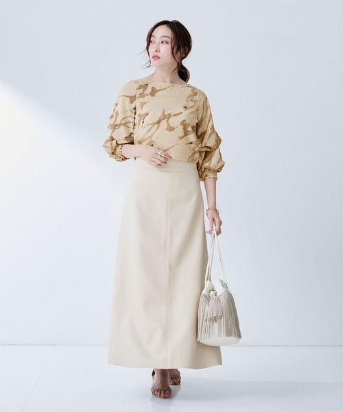 UR'S（ユアーズ）の「2WAYｽﾘｰﾌﾞﾌﾞﾗｳｽ（シャツ/ブラウス・レディース・アイボリー/ブラック/ライトブラウン/ワイン/ライトグレー/ブラック系その他/ベージュ/ライトグリーン/グレイッシュベージュ/ホワイト系その他・S/M/L）」の20枚目の写真