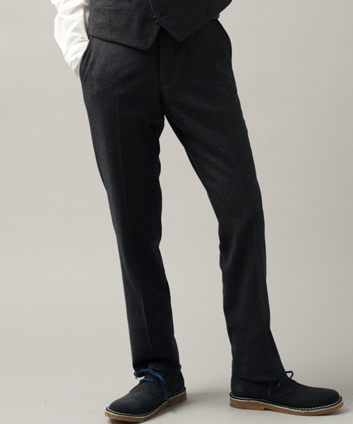 green label relaxing（グリーンレーベルリラクシング）の「□H/SPUN SLIM NOPパンツ（スラックス・メンズ・ダークグレー/ブラウン/ワインレッド/オリーブ/ネイビー・X-SMALL/SMALL/MEDIUM/LARGE/X-LARGE）」の5枚目の写真