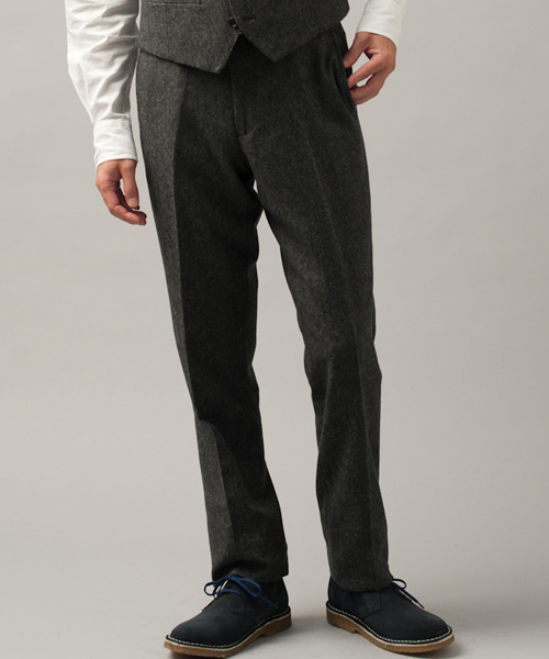 green label relaxing（グリーンレーベルリラクシング）の「□H/SPUN SLIM NOPパンツ（スラックス・メンズ・ダークグレー/ブラウン/ワインレッド/オリーブ/ネイビー・X-SMALL/SMALL/MEDIUM/LARGE/X-LARGE）」の2枚目の写真