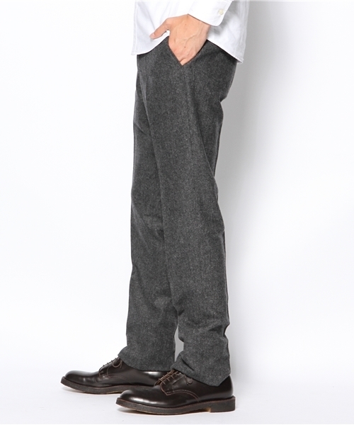 green label relaxing（グリーンレーベルリラクシング）の「□H/SPUN SLIM NOPパンツ（スラックス・メンズ・ダークグレー/ブラウン/ワインレッド/オリーブ/ネイビー・X-SMALL/SMALL/MEDIUM/LARGE/X-LARGE）」の6枚目の写真