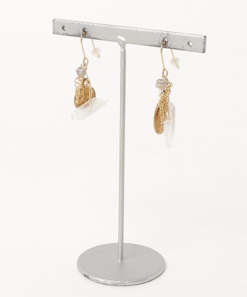 tone(トーン)の「【Lira jewelry】メダイクリスタル ピアス(ピアス(両耳用)・レディース・ゴールド・FREE)」の1枚目の写真