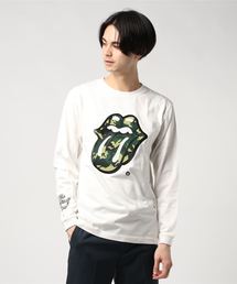 ローリングストーンズ コラボ レザーシートベロプリントロンT