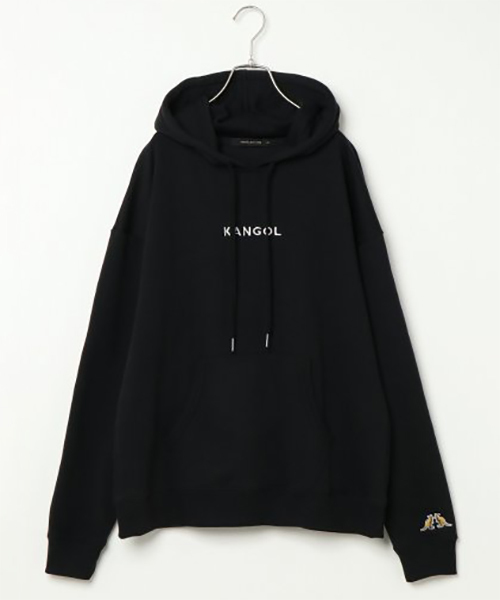 KANGOL(カンゴール)の「別注 KANGOL カンゴール ワイドシルエットパーカー(パーカー・メンズ・ホワイト/ブラック/ベージュ・M/L)」の2枚目の写真