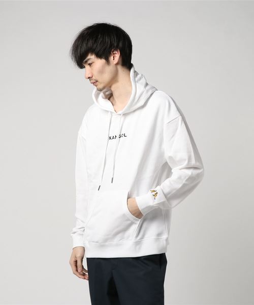 KANGOL(カンゴール)の「別注 KANGOL カンゴール ワイドシルエットパーカー(パーカー・メンズ・ホワイト/ブラック/ベージュ・M/L)」の8枚目の写真