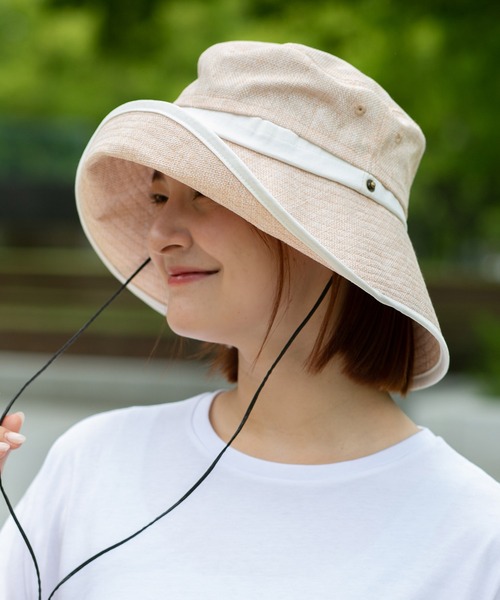 紐付きポリジュートUVハット（ハット）｜14+（イチヨンプラス）の