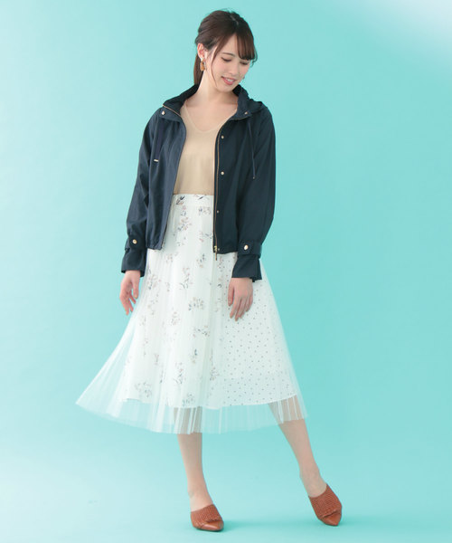 ジルバイジルスチュアート ブロッキングプリントチュールスカート 新品タグ付き JILL by JILL STUART（ジルバイジルスチュアート）の
