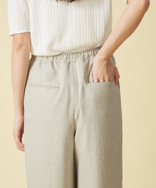 qualite（カリテ）の「リネンライクイージーパンツ（その他パンツ・レディース・ベージュ/ネイビー・40/38/36）」の6枚目の写真