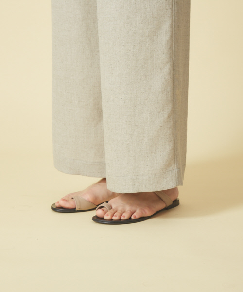 qualite（カリテ）の「リネンライクイージーパンツ（その他パンツ・レディース・ベージュ/ネイビー・40/38/36）」の9枚目の写真