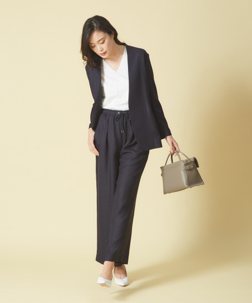 qualite（カリテ）の「リネンライクイージーパンツ（その他パンツ・レディース・ベージュ/ネイビー・40/38/36）」の17枚目の写真