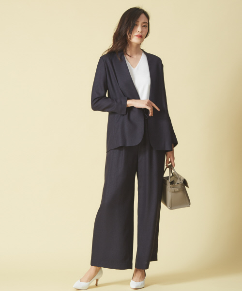 qualite（カリテ）の「リネンライクイージーパンツ（その他パンツ・レディース・ベージュ/ネイビー・40/38/36）」の18枚目の写真