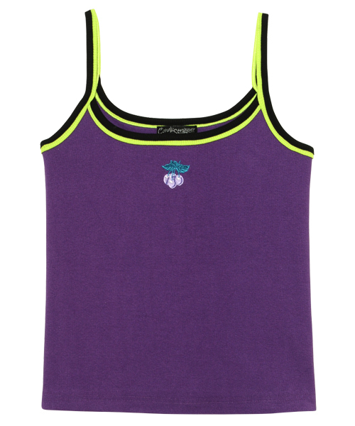 Candy Stripper（キャンディストリッパー）の「CHERRY キャミソール（キャミソール・レディース・ブラック/ライトブルー/パープル/ピンク・2）」の4枚目の写真