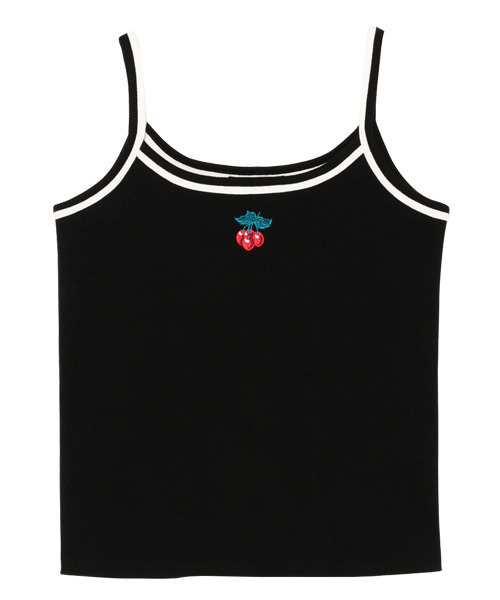 Candy Stripper（キャンディストリッパー）の「CHERRY キャミソール（キャミソール・レディース・ブラック/ライトブルー/パープル/ピンク・2）」の2枚目の写真