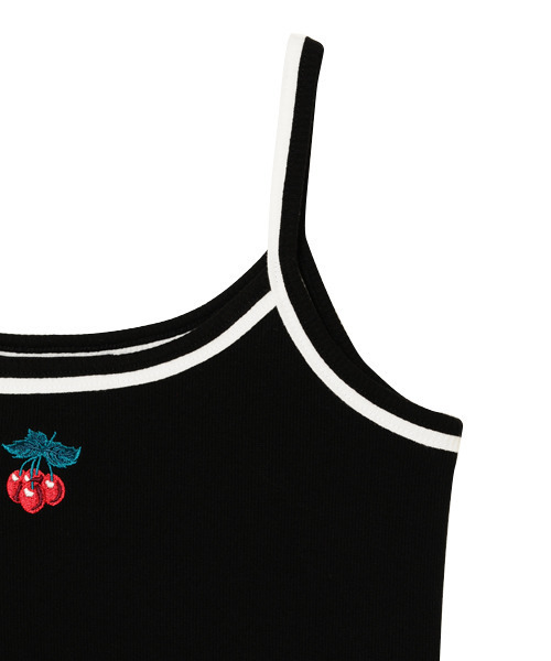 Candy Stripper（キャンディストリッパー）の「CHERRY キャミソール（キャミソール・レディース・ブラック/ライトブルー/パープル/ピンク・2）」の10枚目の写真