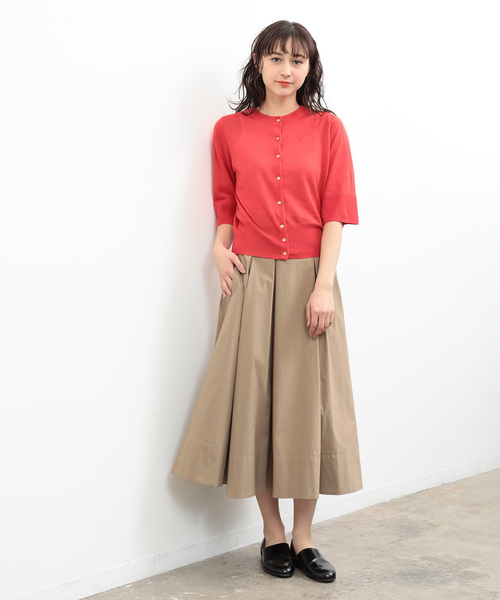 SALON adam et rope'(サロン アダム エ ロペ)の「RAMIE SOLO クルーネックカーディガン(カーディガン/ボレロ・レディース・レッド/ダークブラウン/ホワイト・FREE)」の11枚目の写真
