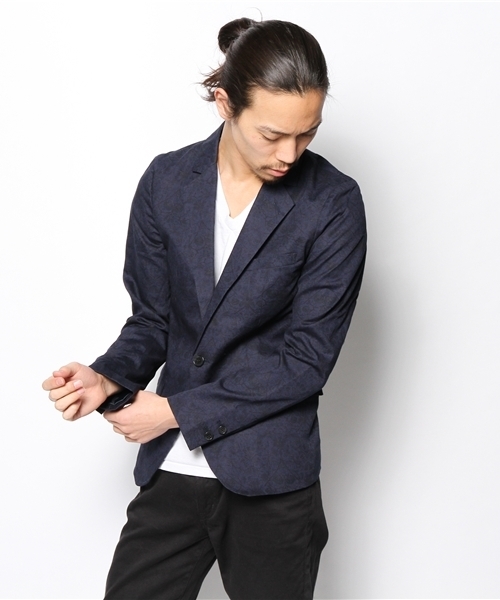 Lui's(ルイス)の「Lui's 柄ジャケット(テーラードジャケット・メンズ・ネイビー/ブラック・SMALL/MEDIUM)」の13枚目の写真