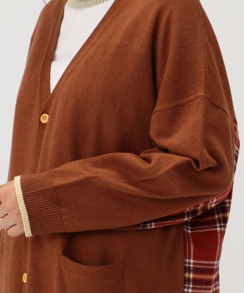 FRAPBOIS（フラボア）の「ネルニット（カーディガン/ボレロ・レディース・ブラウン系その他/グリーン系その他・1）」の9枚目の写真