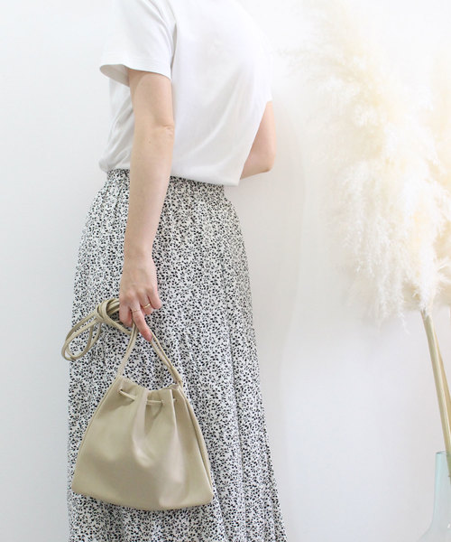 c.u.l（シーユーエル）の「【chuclla】巾着バッグ ショルダー バッグ 鞄 cha128（ショルダーバッグ・レディース・サンドベージュ/ブラック/タン・FREE）」の5枚目の写真