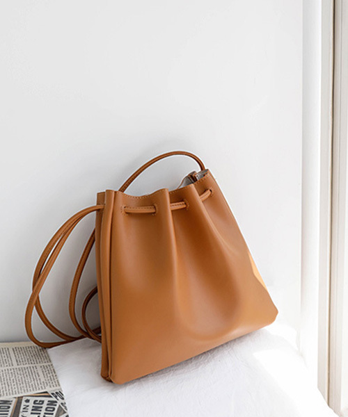 c.u.l（シーユーエル）の「【chuclla】巾着バッグ ショルダー バッグ 鞄 cha128（ショルダーバッグ・レディース・サンドベージュ/ブラック/タン・FREE）」の20枚目の写真