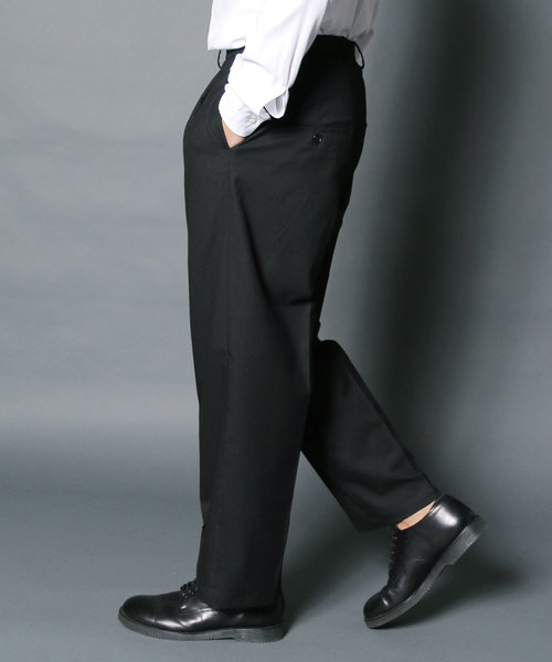 Magine(マージン)の「【Magine】T/R TWILLSTRETCH 1TUCK WIDE CROPPED PANTS:T/R ツイル ストレッチ ワンタック ワイド クロップドパンツ(スラックス・メンズ・ブラック/ベージュ/ネイビー・44/46/48)」の9枚目の写真
