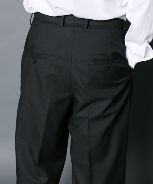Magine(マージン)の「【Magine】T/R TWILLSTRETCH 1TUCK WIDE CROPPED PANTS:T/R ツイル ストレッチ ワンタック ワイド クロップドパンツ(スラックス・メンズ・ブラック/ベージュ/ネイビー・44/46/48)」の11枚目の写真