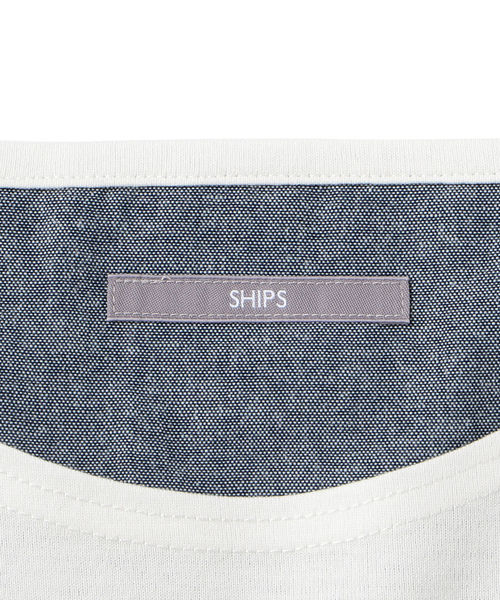 SHIPS（シップス）の「SU: アーバン ボーダー ショートスリーブ TEE（Tシャツ/カットソー・メンズ・ネイビー/ブラック/ベージュ/グリーン・LARGE/SMALL/MEDIUM）」の13枚目の写真
