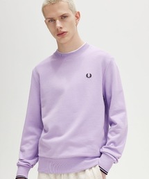 レイヤード スウェット トレーナー　色Lパープル　UNISEX　ZOZO ラコステ LACOSTE 『LACOSTE L!VE』ユニセックス ビッグ