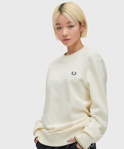 フレッドペリー ベージュ トレーナー Crew Neck Sweatshirt／フレッドペリースウェット（スウェット）｜FRED